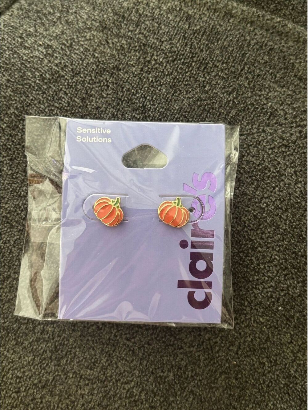 Claire's Sensitive Solutions Pumpkin Stud Earrings